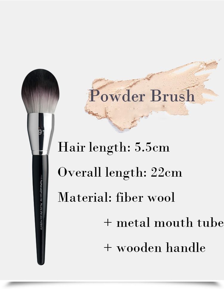 Powder Brush Big Face Blush Loose Powder Soft Fiber Hair Makeup Brush With Lid