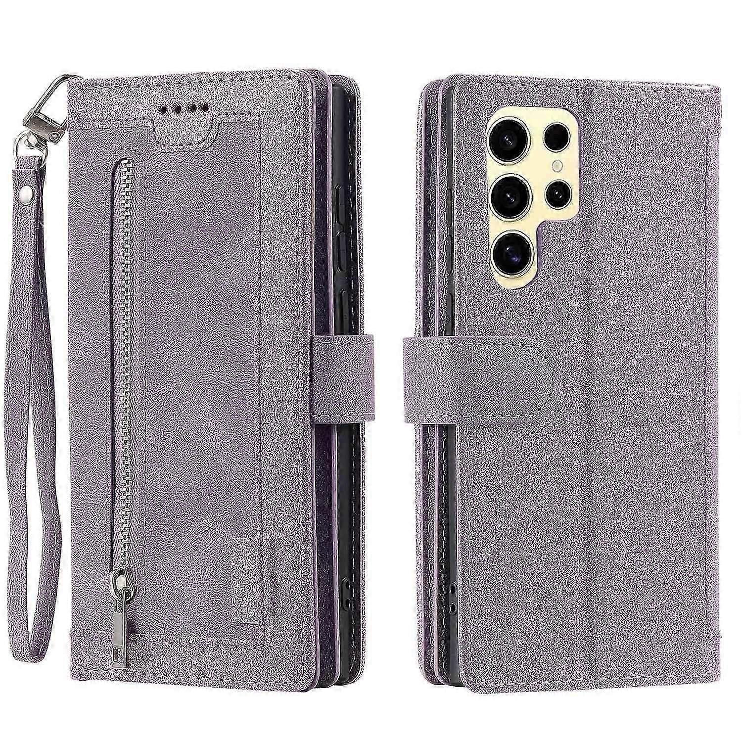 Wallet Case Compatible with Samsung Galaxy S25 Ultra - PU Leather Cover with 9 Card Slots & Magnetic Closure