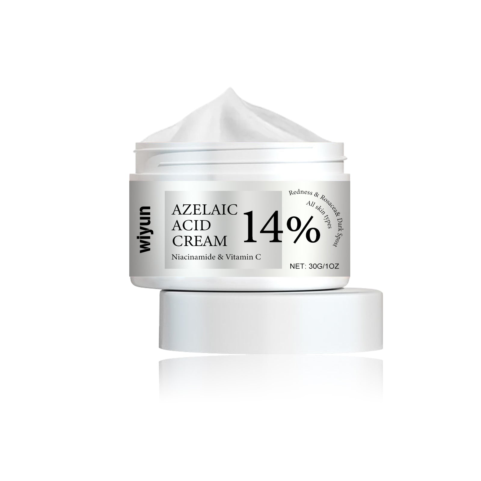 Azelaic Acid Cream, Lightens Breakouts, Clears Acne, Brightens Skin, Pore Refining ,30g