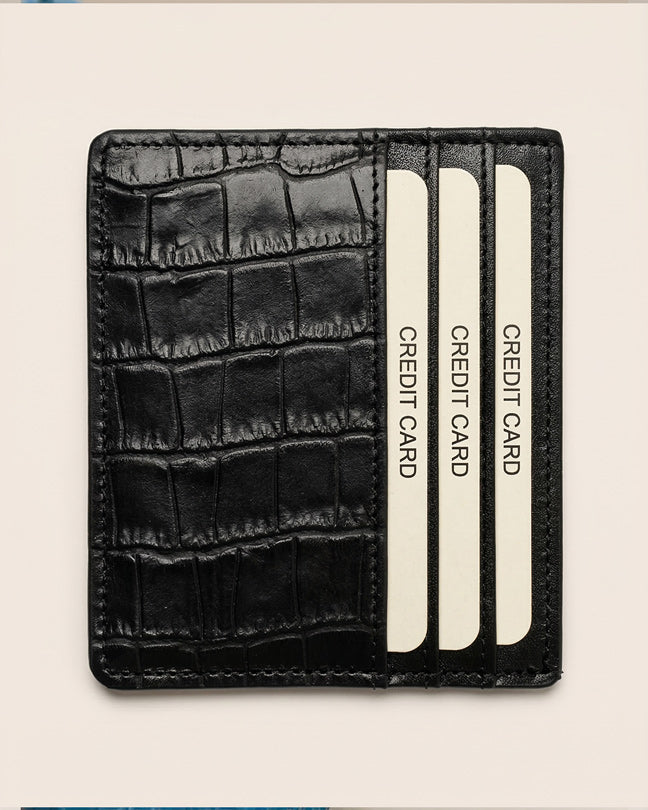 CLAREA Slim Leather Card Holder 10x8.5 cm