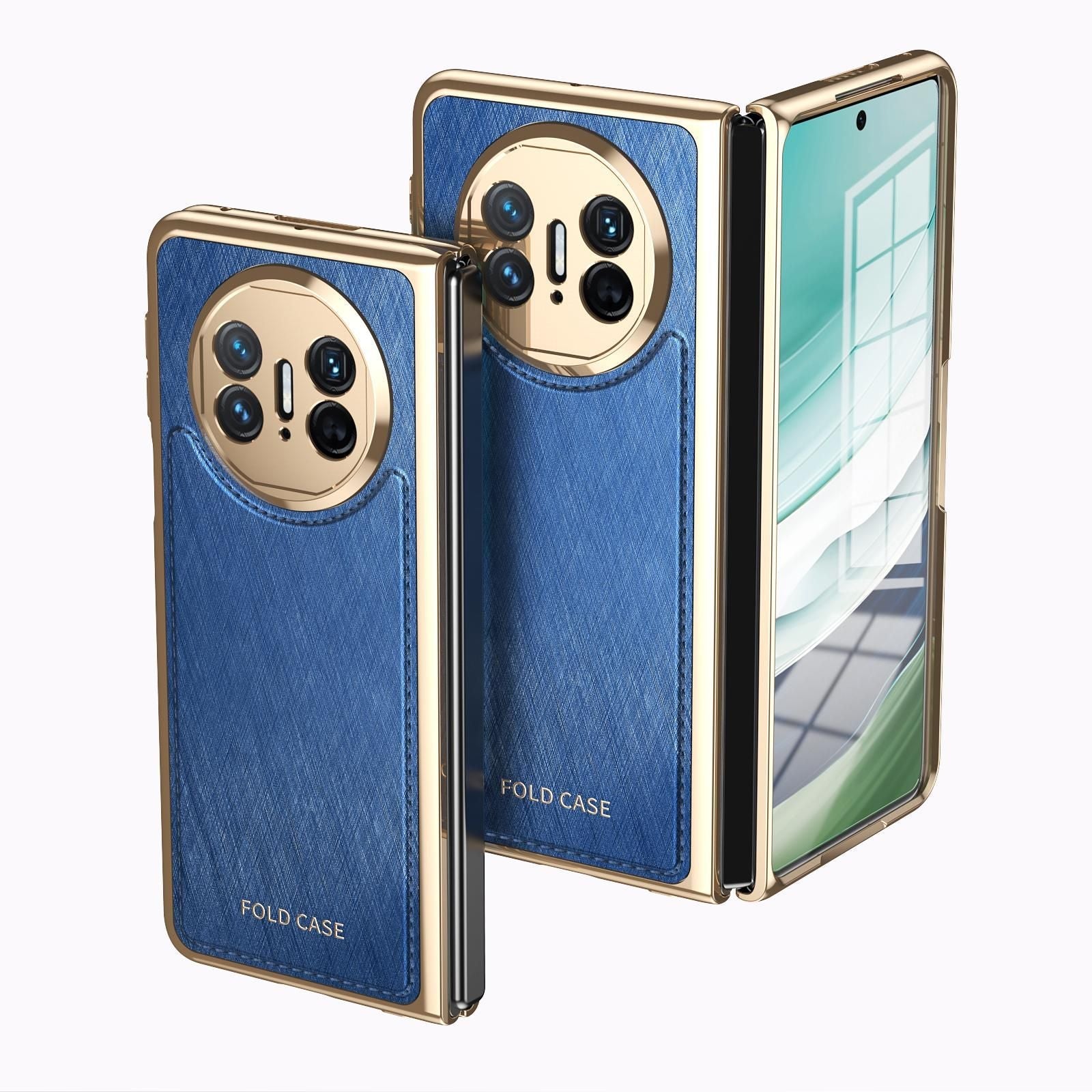 Plating Silver Brocade Case For Huawei Mate X3