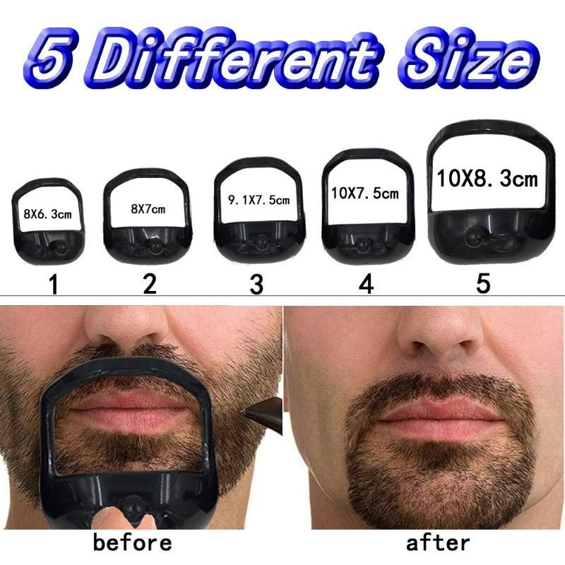 5pcs Beard Shaper Goatee Mustache Grooming Tool Men Beard Styling Template
