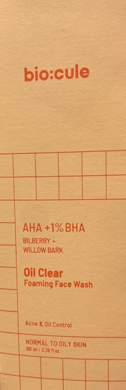 Biocule Oil Clear Foaming Face Wash : BHA + AHA 100ml