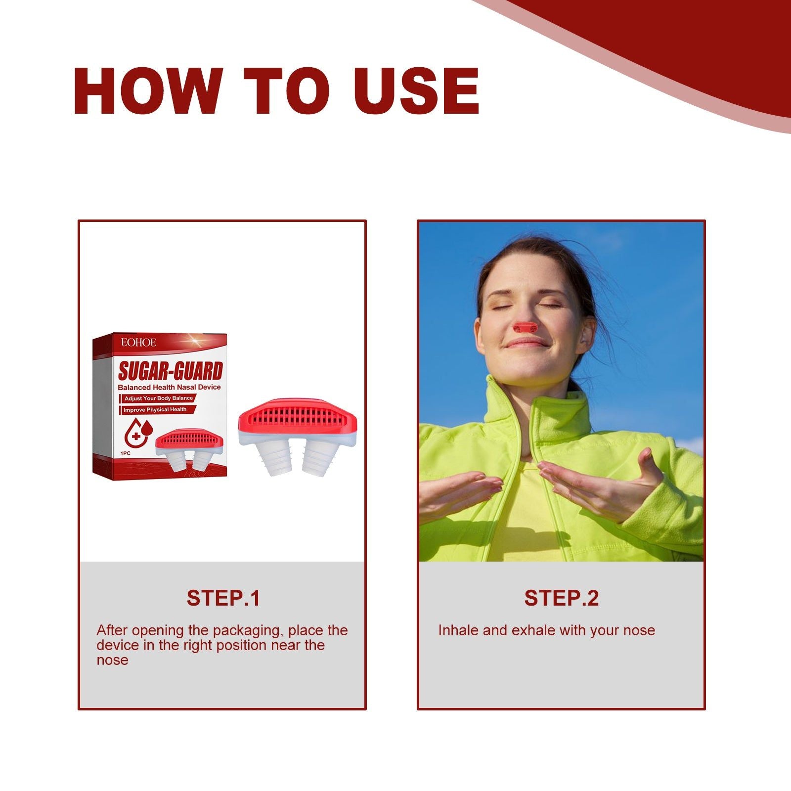 Boost Energy and Relieve Fatigue with Sugar-Guard Nasal Device for Body Care ,1pcs