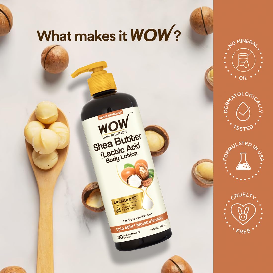 Wow Skin Science Shea & Cocoa Butter Body Lotion 400 ML