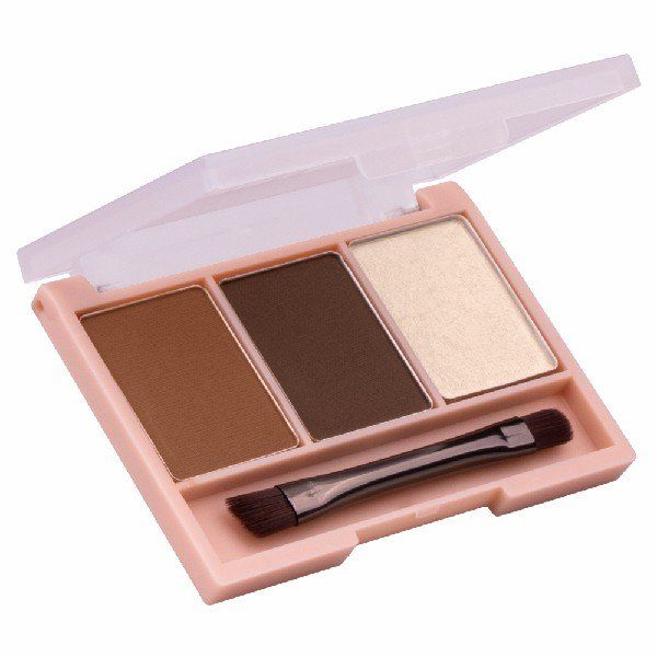 Draw & Bright Brow Palette 0.86g x 3Colors Baby Bright (M) #02 Medium Brown