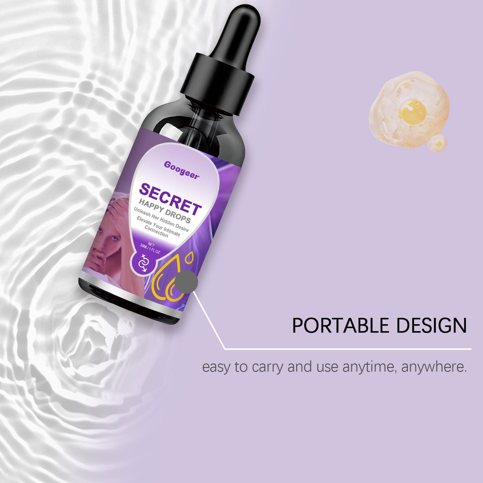 Secret Happiness Drops for Body Care, Enhance Pleasure, Boost Intimacy, Natural Mint Extract ,30ml