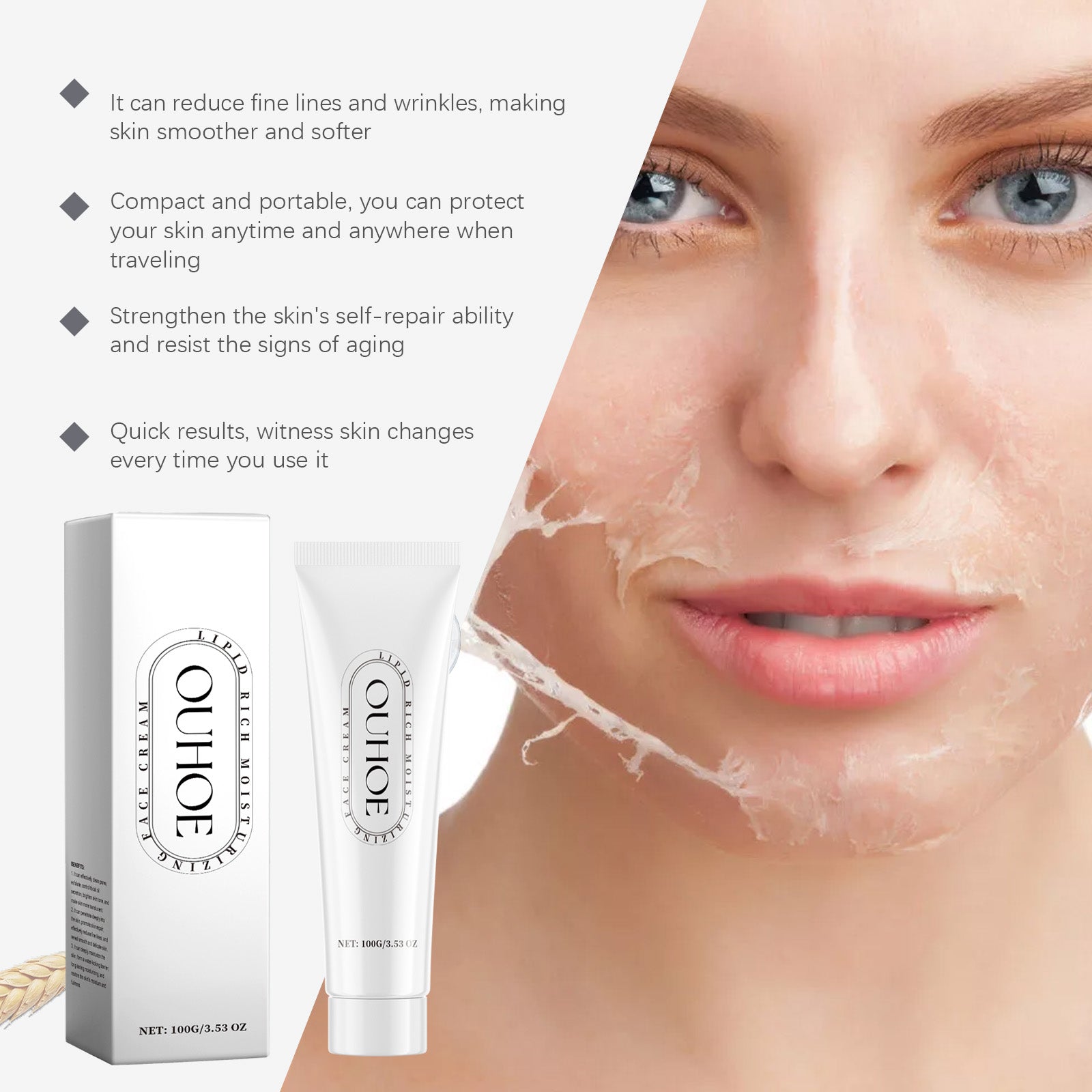 Collagen Tear Mask for Brightening Skin, Hydrating, Exfoliating, Tightening ,100g