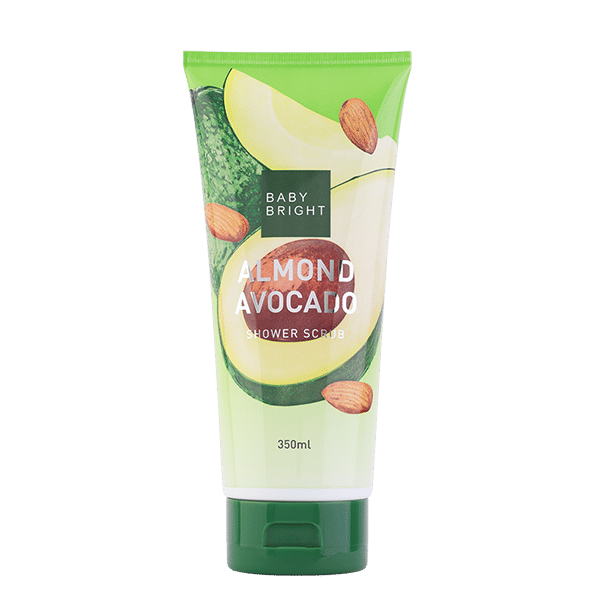 مقشر الاستحمام باللوز والأفوكادو 350 مل بيبي برايت (ب)