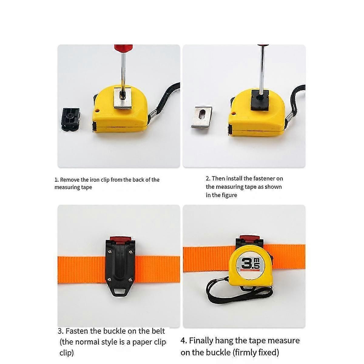 Tape Measure Rack Tape Automatic Buckle Measure Thickened Belt Clip Fixed Plastic Portable Tool Hol