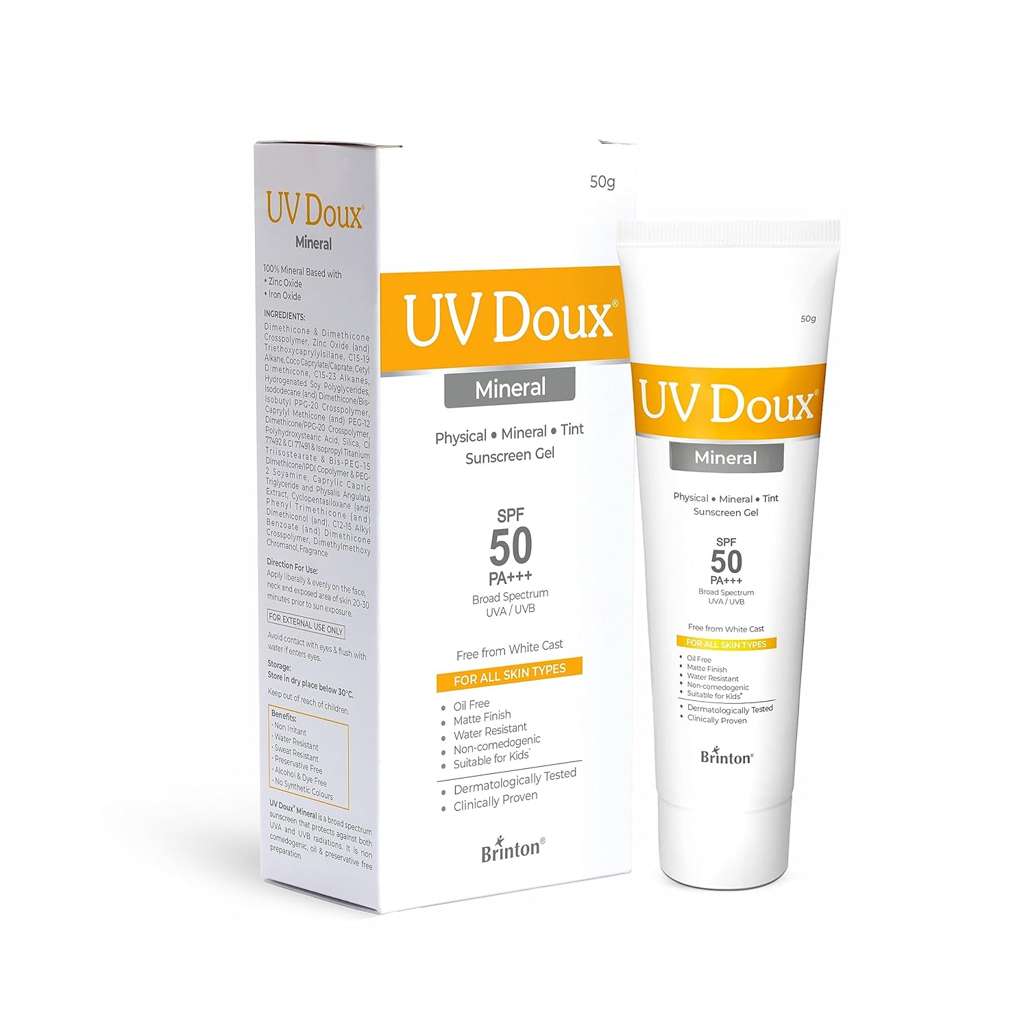 Brinton UV DOUX MINERAL SUNSCREEN GEL 50g