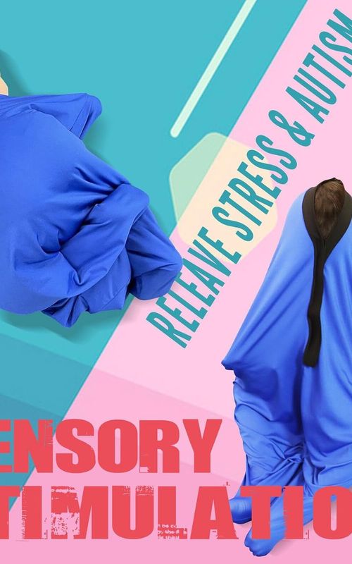 Sensory Body Sock Full-Body Wrap Stretchy Body Sock to Relieve Stress for Adult Children with Autism