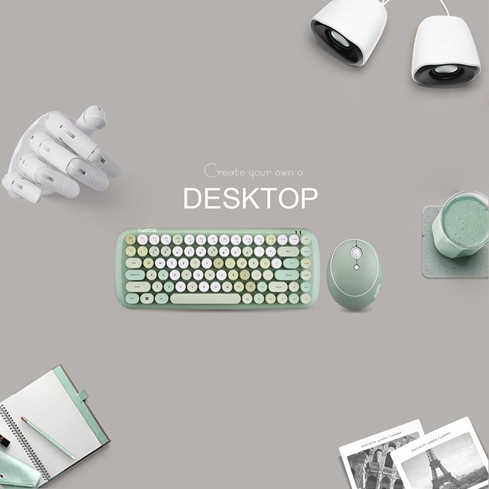Mofii Wireless Mini Candy Keyboard Mouse Combo Set Mix Color 2.4G