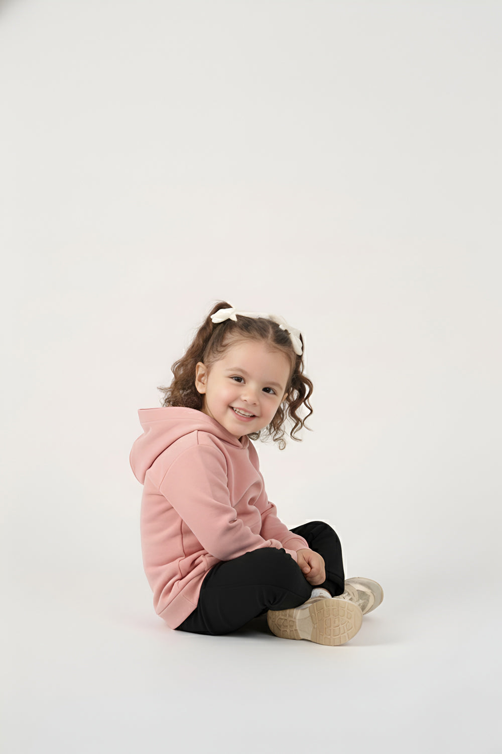 سترة أطفال كلاسيكية كبيرة الحجم من MULU - وردي