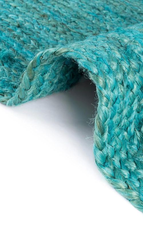Handmade Eco Friendly Natural Jute  Table Runner Teal Color