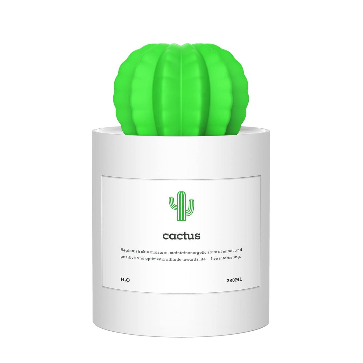 Mini Cactus Air Humidifier USB Portable Cool Mist Air Diffuser For Desk