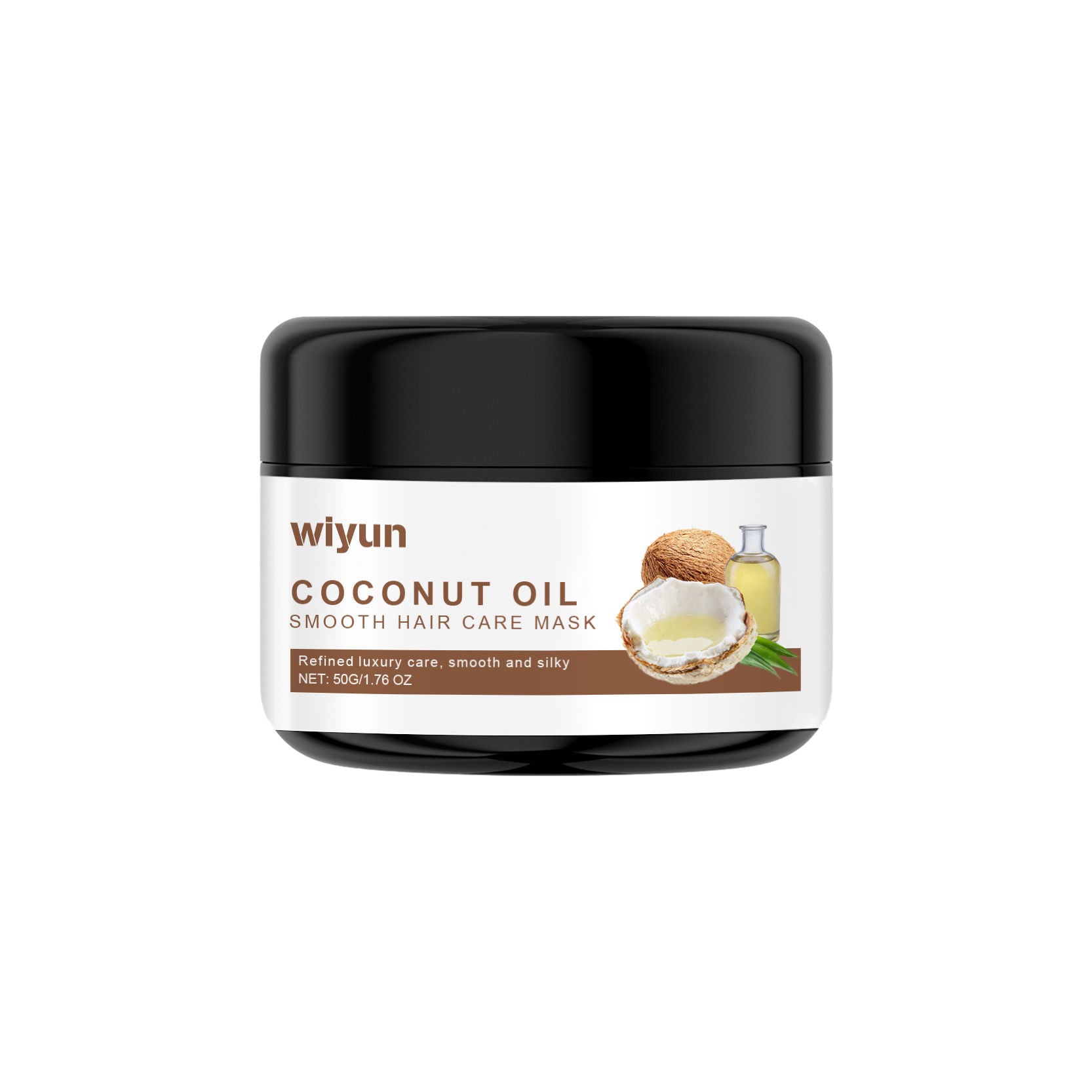 Coconut Oil Smoothing Hair Mask, Hydrating Hair Care for Dry, Damaged, and Frizzy Hair ,50g