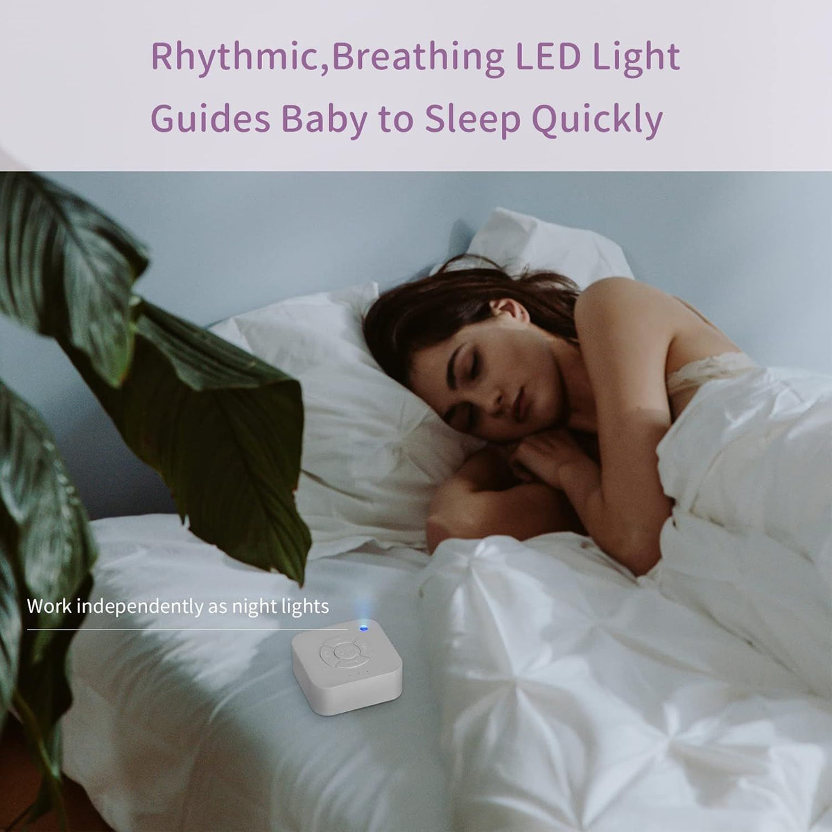 White Noise Sound Machine USB Rechargeable Music Light Sleep Machine