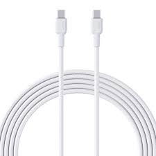 Aukey CB-NCC1 Nylon Braided USB-C to USB-C Cable 1m - White