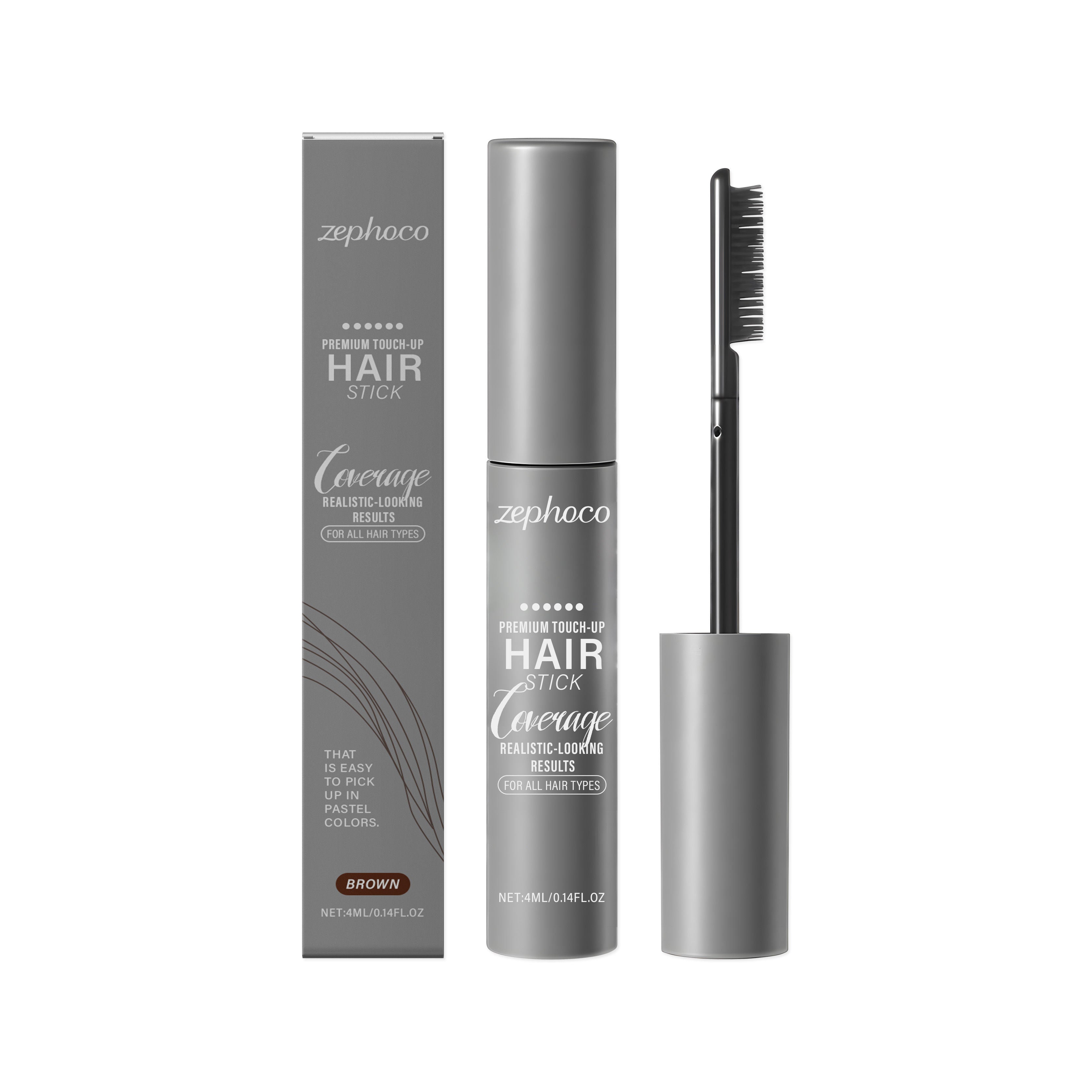 Brown Hair Cover Cream, Waterproof, Long-Lasting, Natural, Easy Color ,4ml