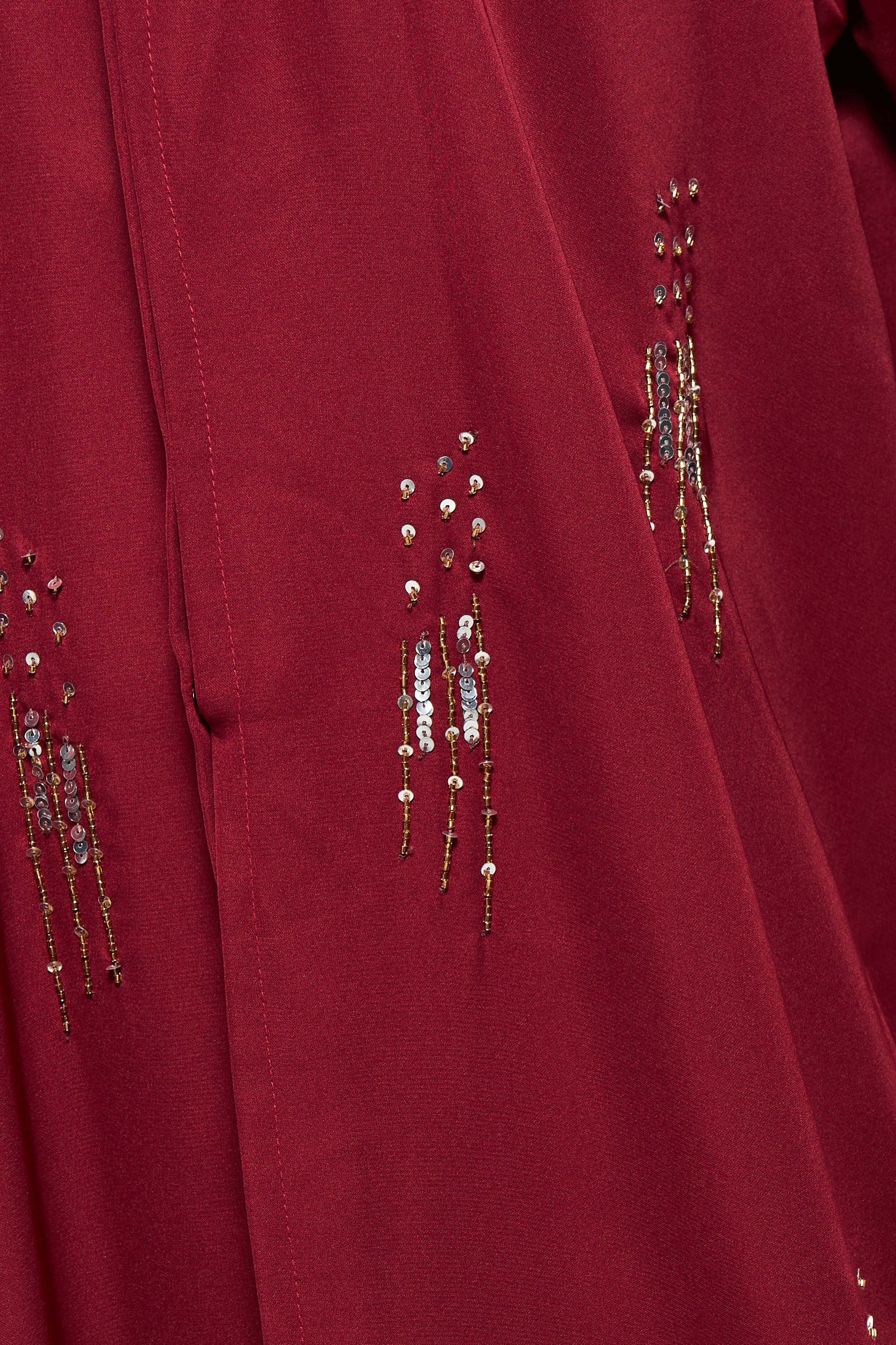 MOiSTREET Embellished Abaya with Sheila