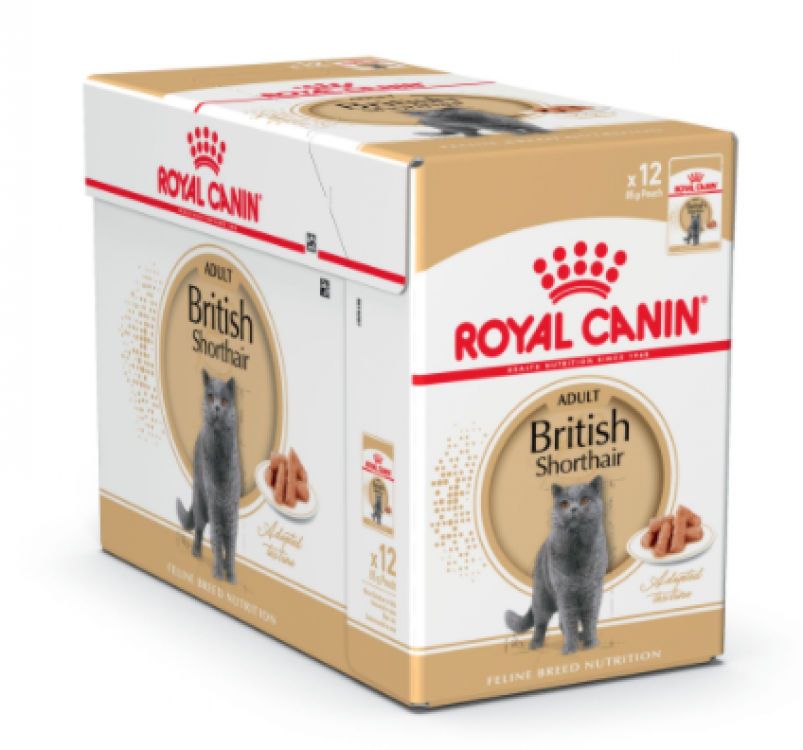Royal Canin Feline Breed Nutrition British Shorthair - 12 Wet Food Pouches