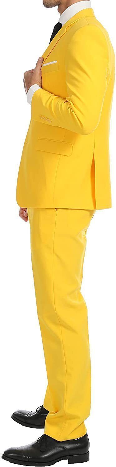 Tuxedo Suit For men Wedding Yellow Coat pant 2 Piece Partywear Classic wear