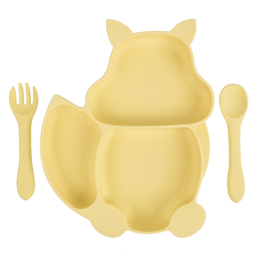 8Pcs Baby Feeding Set Children Silicone Non Slip BPA Free Tableware Set
