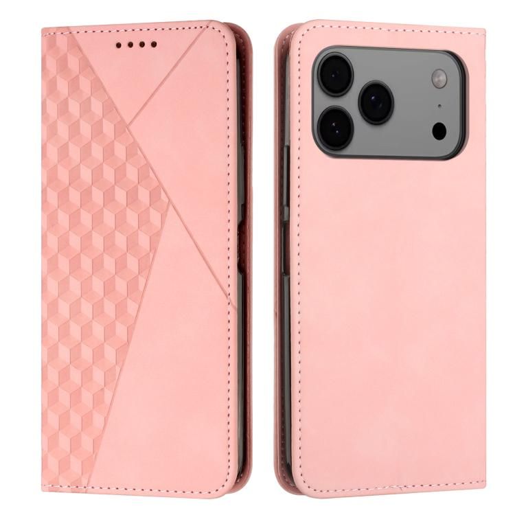 For iPhone 18 Pro Max / iPhone 17 Pro Max Diamond Splicing Skin Feel Magnetic Leather Phone Case