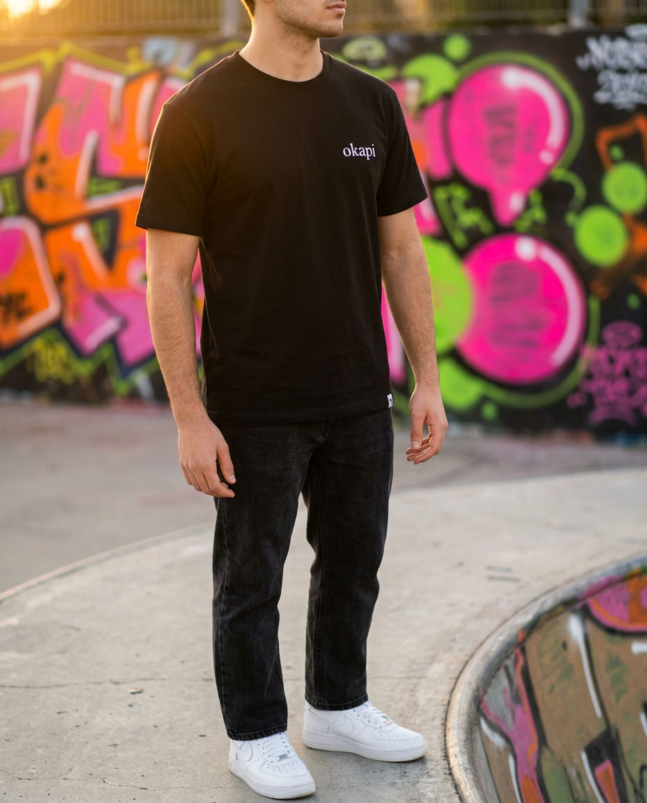 Okapi Black Striped Legacy T-Shirt