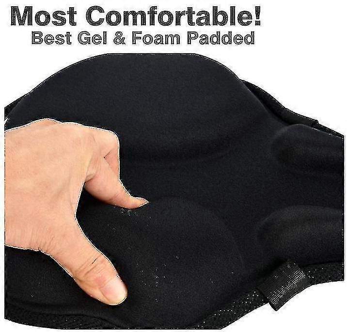 Comfortable Exercise Bike Seat Cover Large Wide Soft Padded Bike Saddle Cushion Fitting For Bicycles