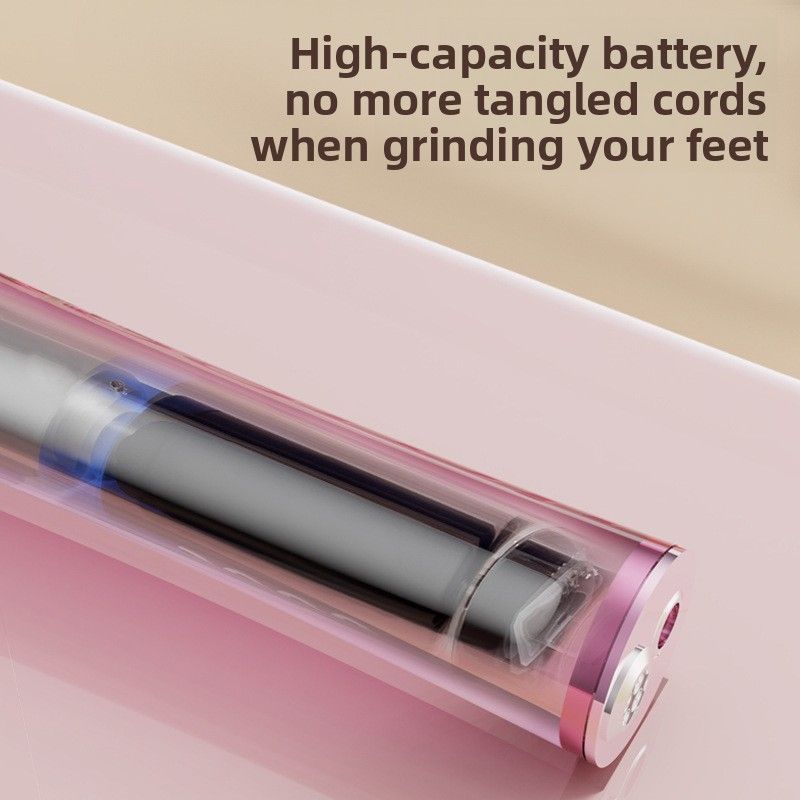 USB Rechargeable Electric Foot Callus Remover with 3 Heads Pink