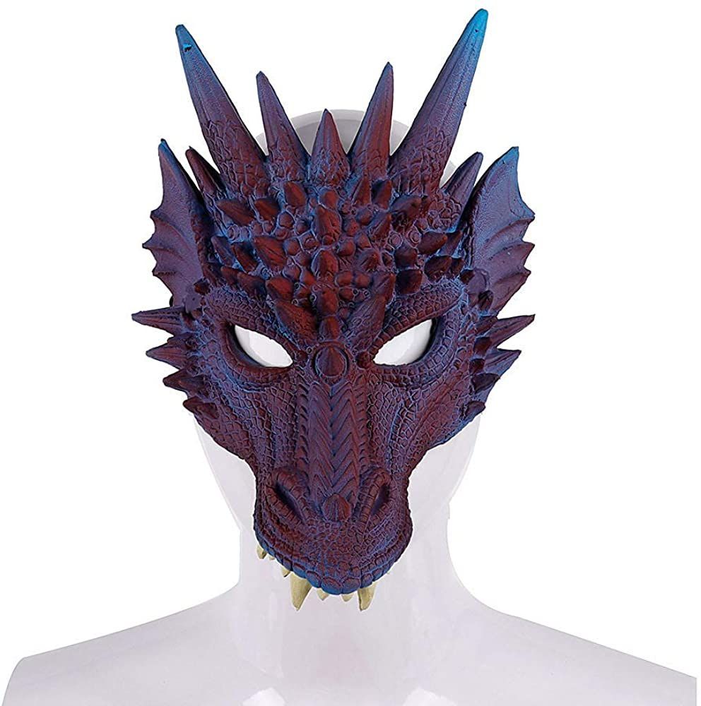 3D Dragon Mask Halloween Party Costume Cosplay for Adult Scary Animal Masks