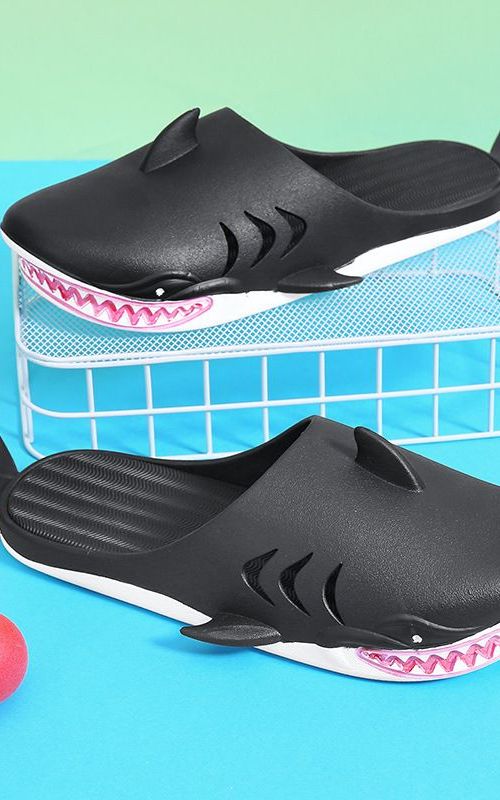 Shark Slippers Fish Shaped Shoes Outdoor Beach Cartoon Sandals Home Funny Slipper