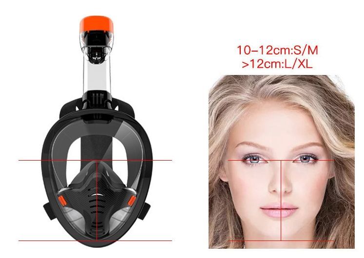 Anti-fog Silicone Full Dry Snorkeling Mask Diving Swimming Mask For Kids Adults