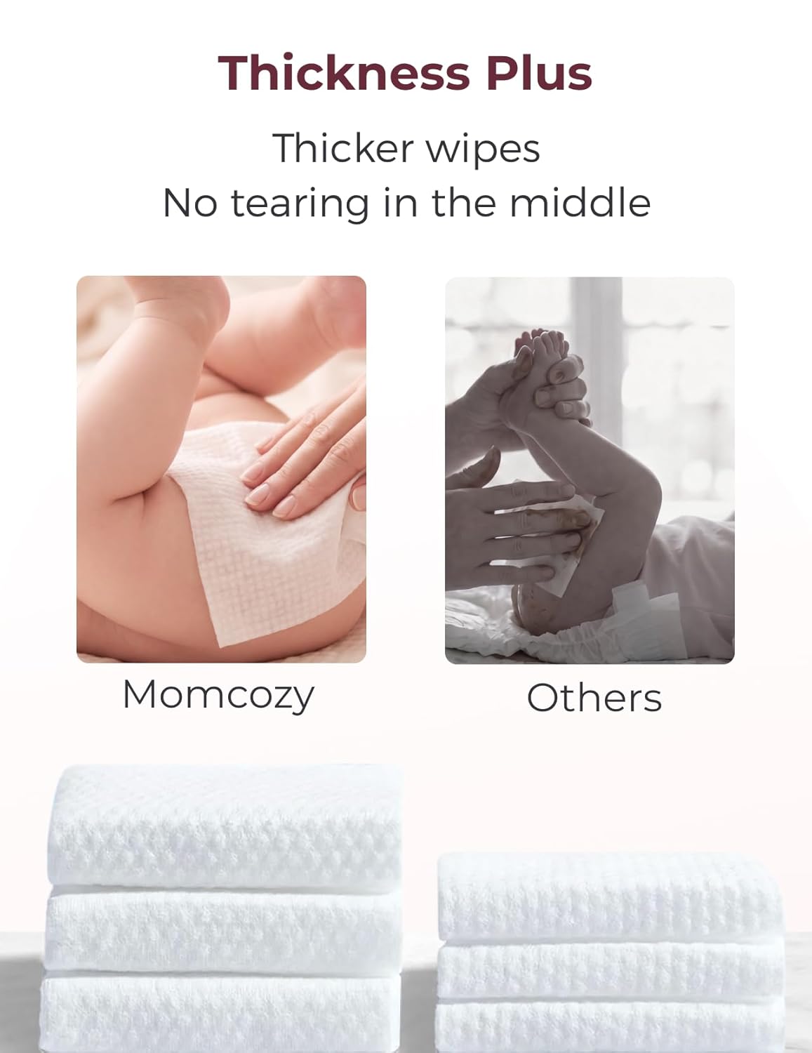 Momcozy Water Wipes - Extra Large Size Design