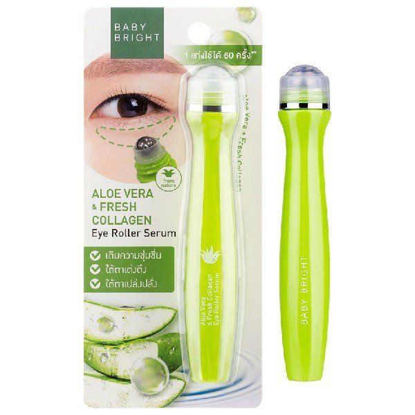 ALOE VERA & FRESH COLLAGEN EYE ROLLER SERUM 15ML BABY BRIGHT (F) (Y2022)