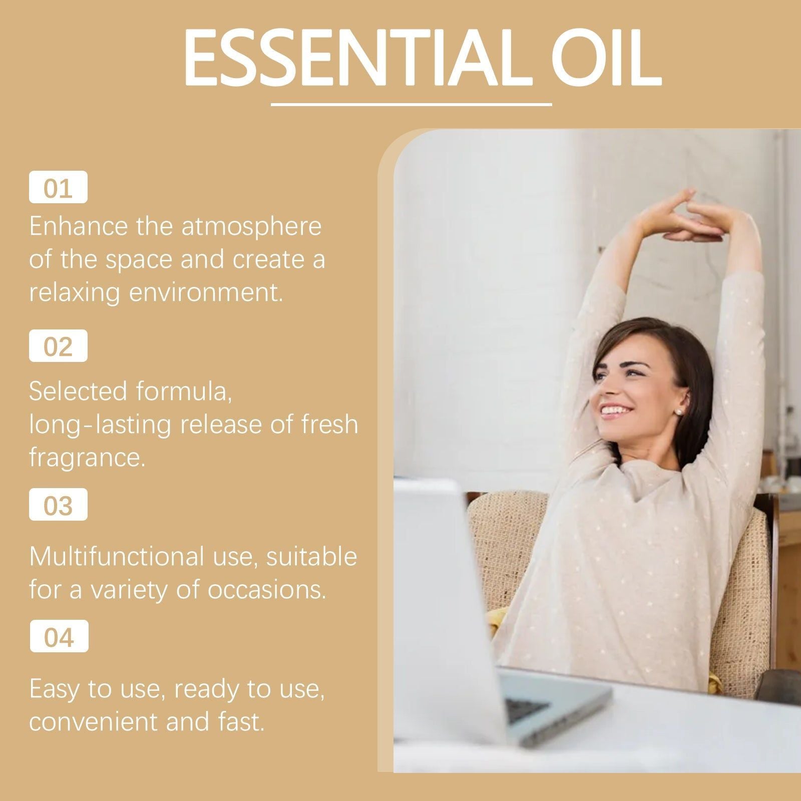 Aromatherapy Essential Oil, Expand Fragrance, Relax, Mood Boost, Home Spa ,10ml/box
