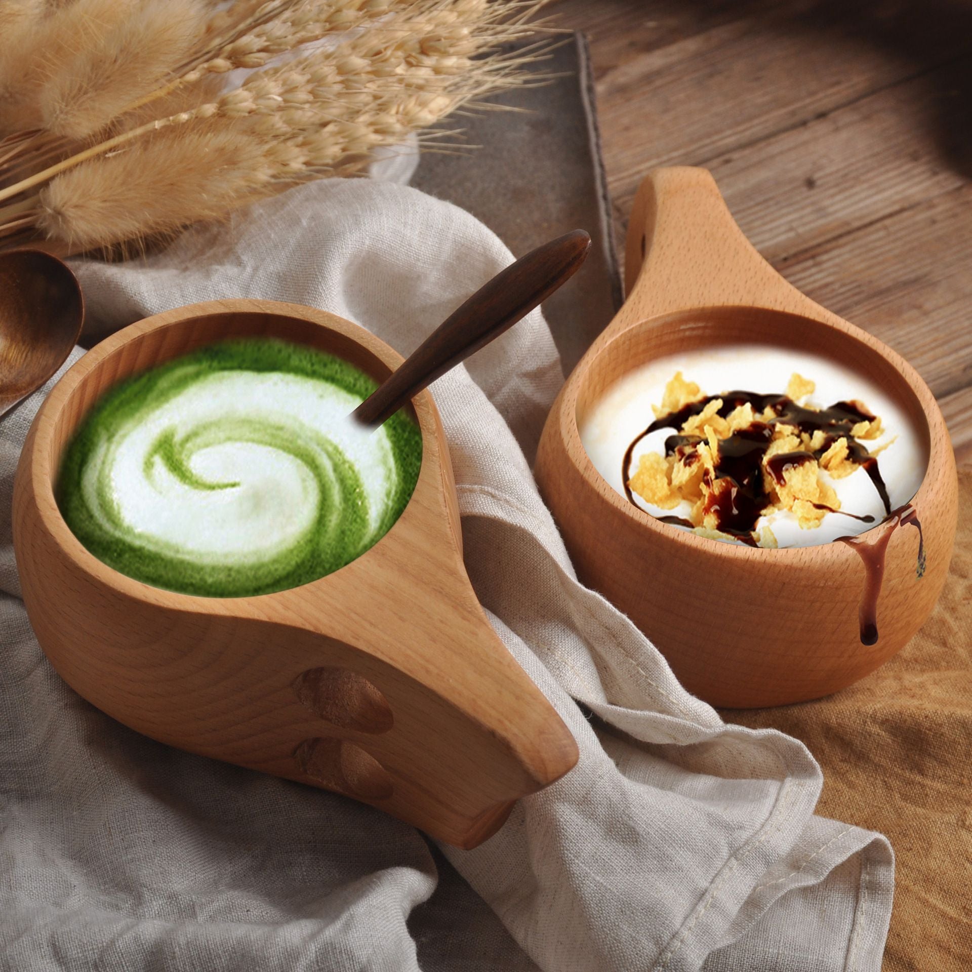 Novelty Wooden Camp Mug Wood Tableware Coffee Tea Mug Drinking Cup