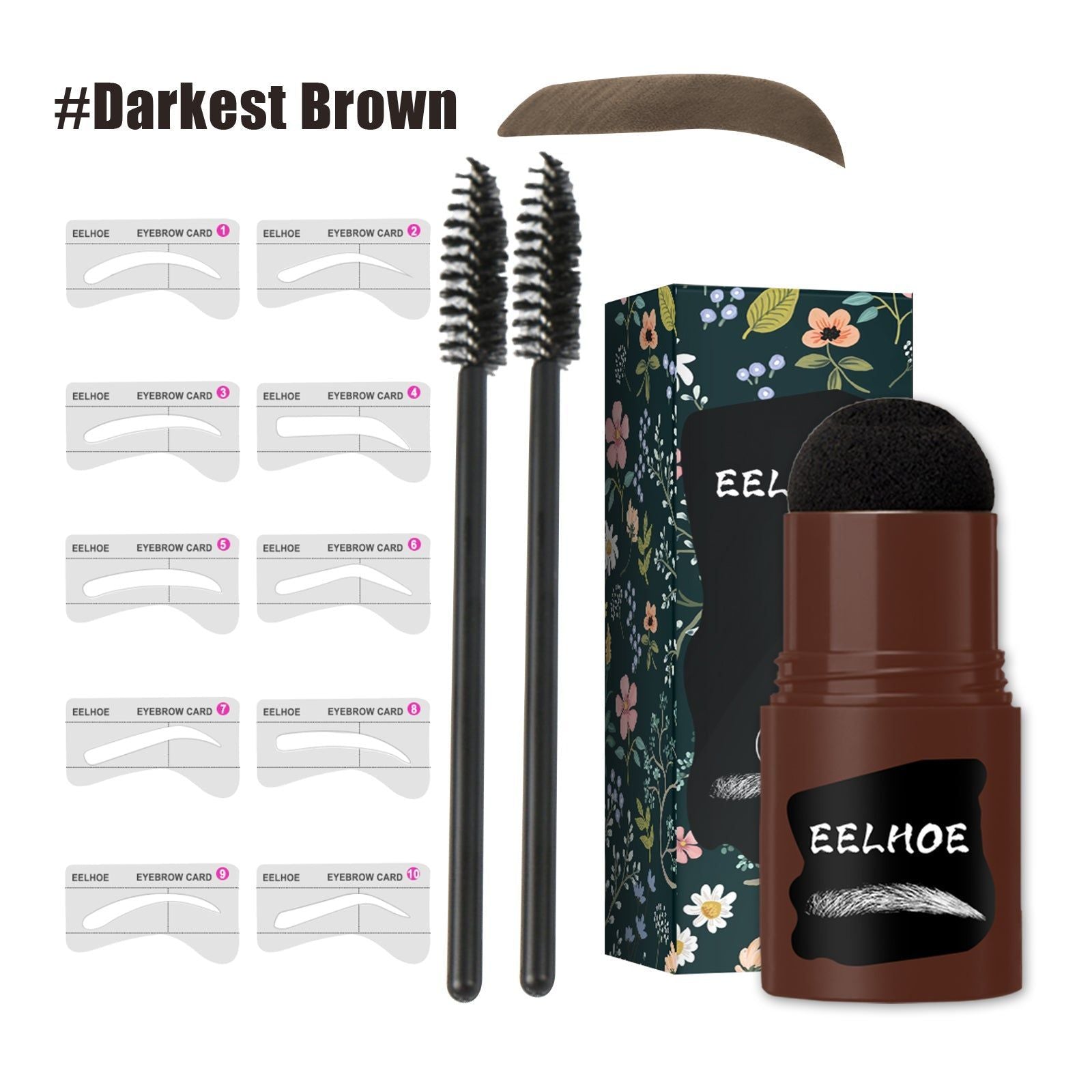 Brow Print Set, Natural Hairline Powder, Eyebrow Makeup and Contour, Easy & Flawless ,1set