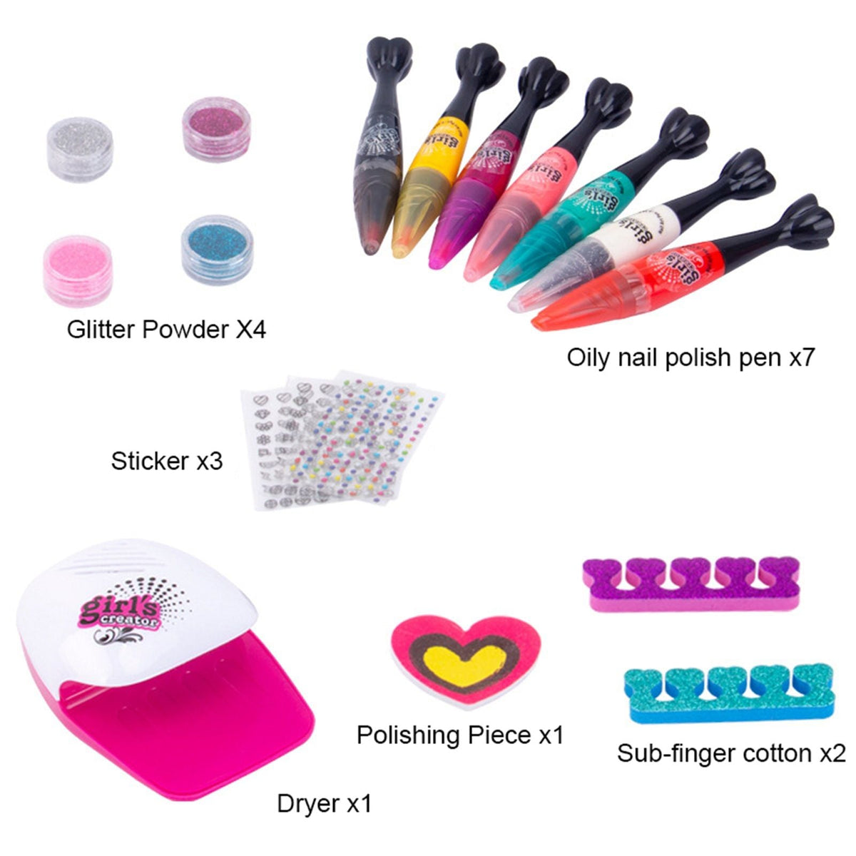 Girls Nail Art Kit Nail Pens Salon DIY Manicure Set Girls Cosmetic Toys