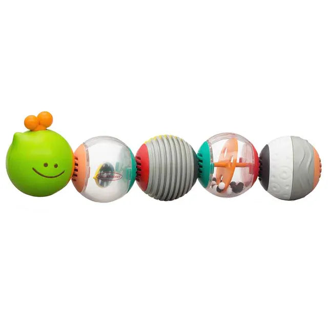 Infantino Caterpillar Activity Balls – Sensory Rattle Toy for Babies