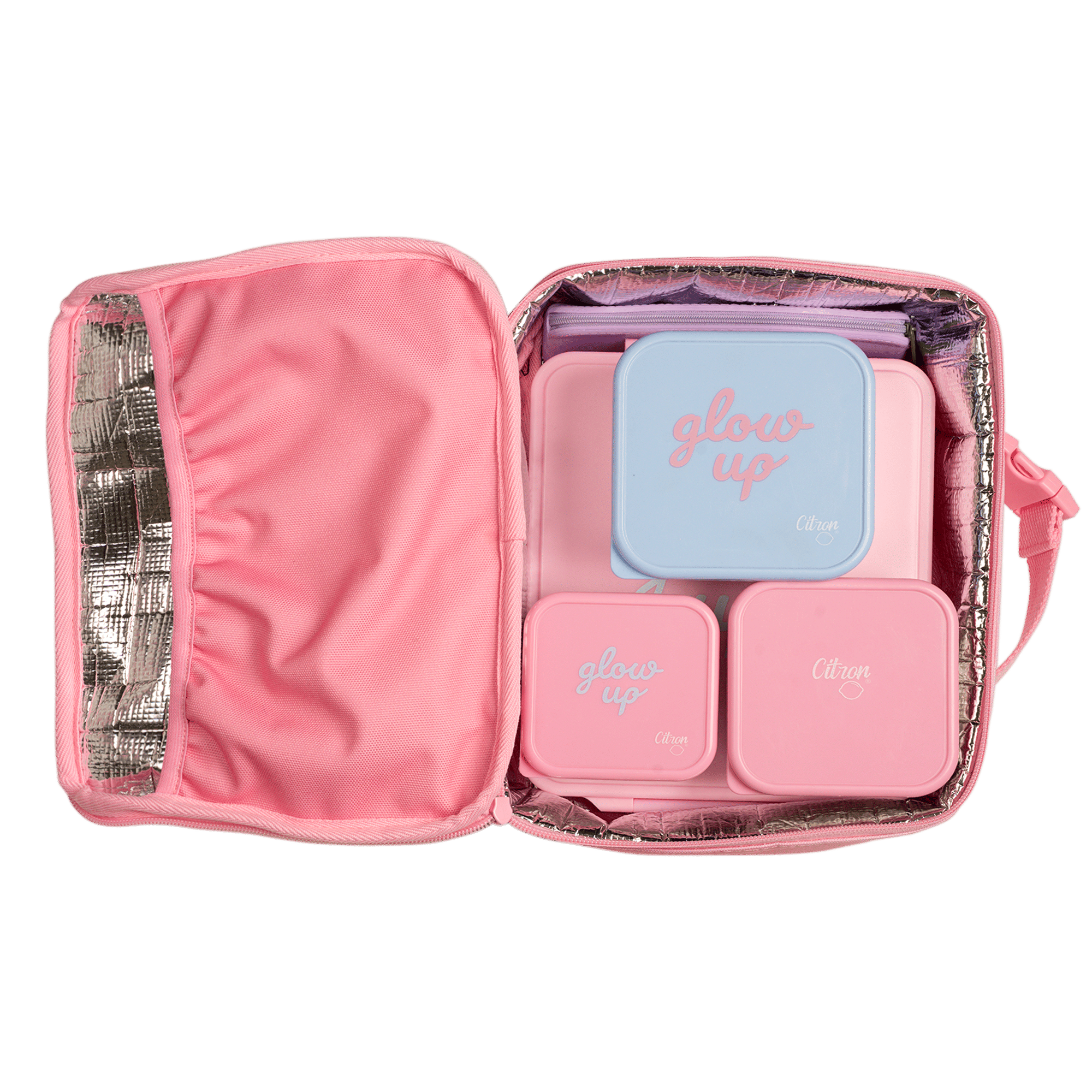 Citron Insulated Square Lunch Bag - Pink Glowup
