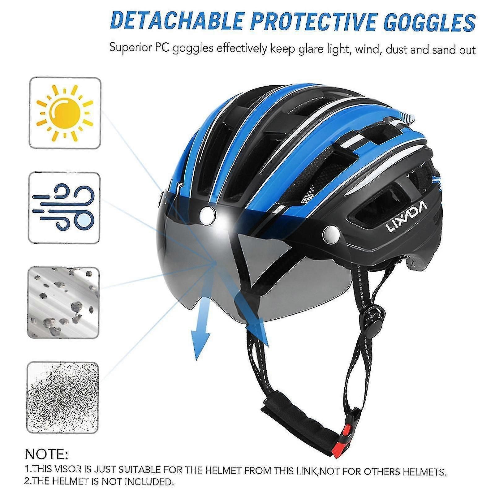 3pcs Detachable Magnetic Visor For Bike Helmet Uv Guard For Men Women