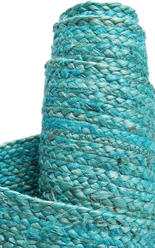 Handmade Eco Friendly Natural Jute  Table Runner Teal Color