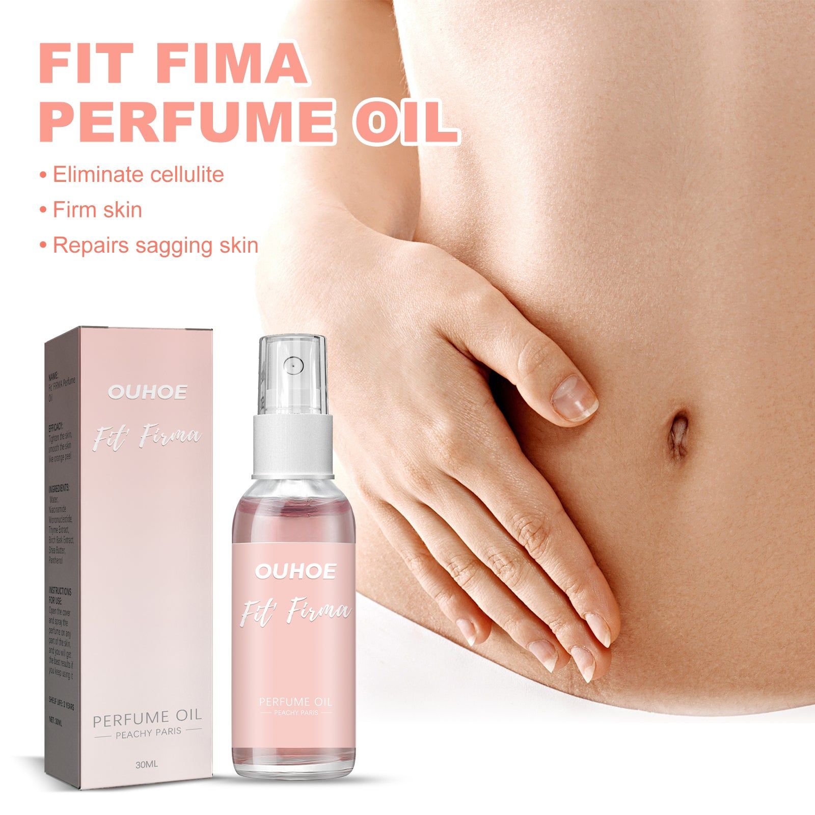 Body Firming Perfume Oil Spray, Slimming, Skin Tightening, Wrinkle Smoothing, Cellulite Removal ,30ml