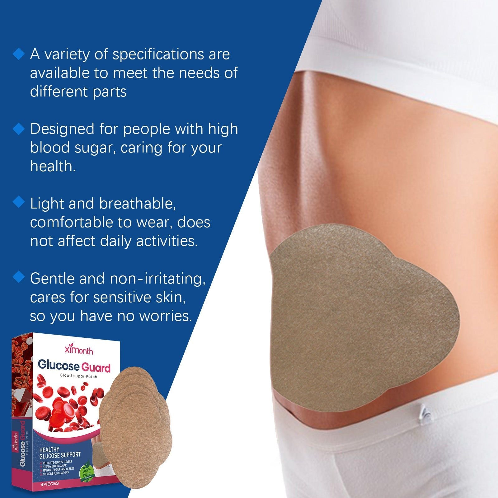 Body Care Patch for Comfort, Blood Sugar Regulation, Daily Belly Button Treatment ,4pieces
