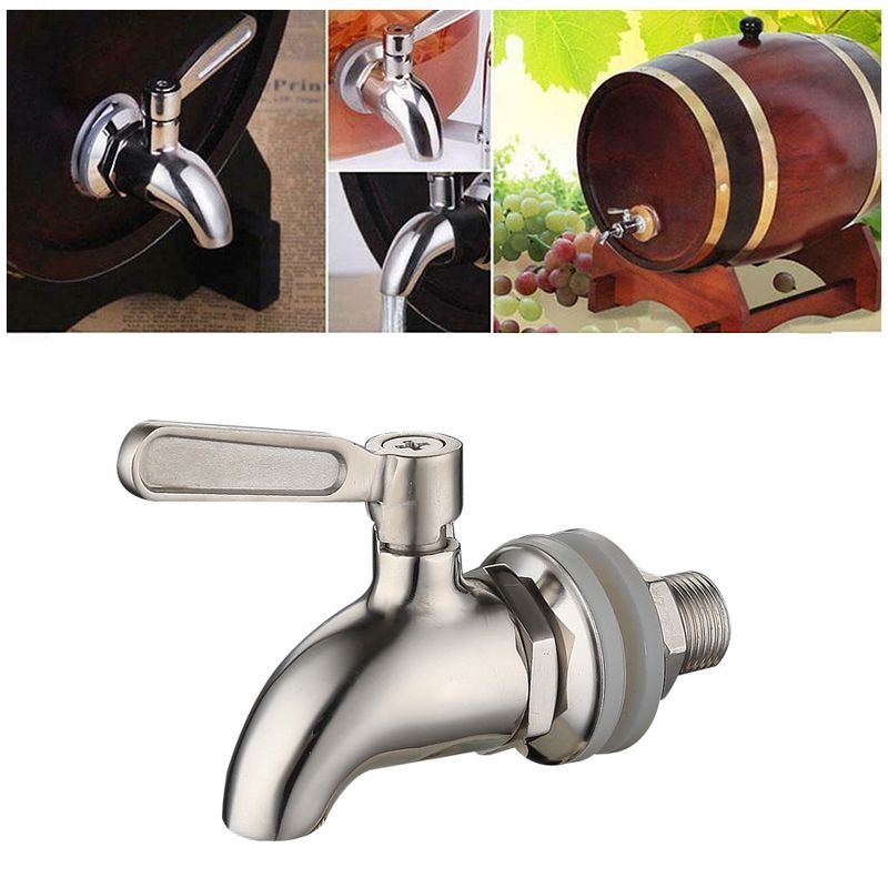 Wine Barrel Tap Spigot Stainless Steel Coffee Juice Faucet 16mm