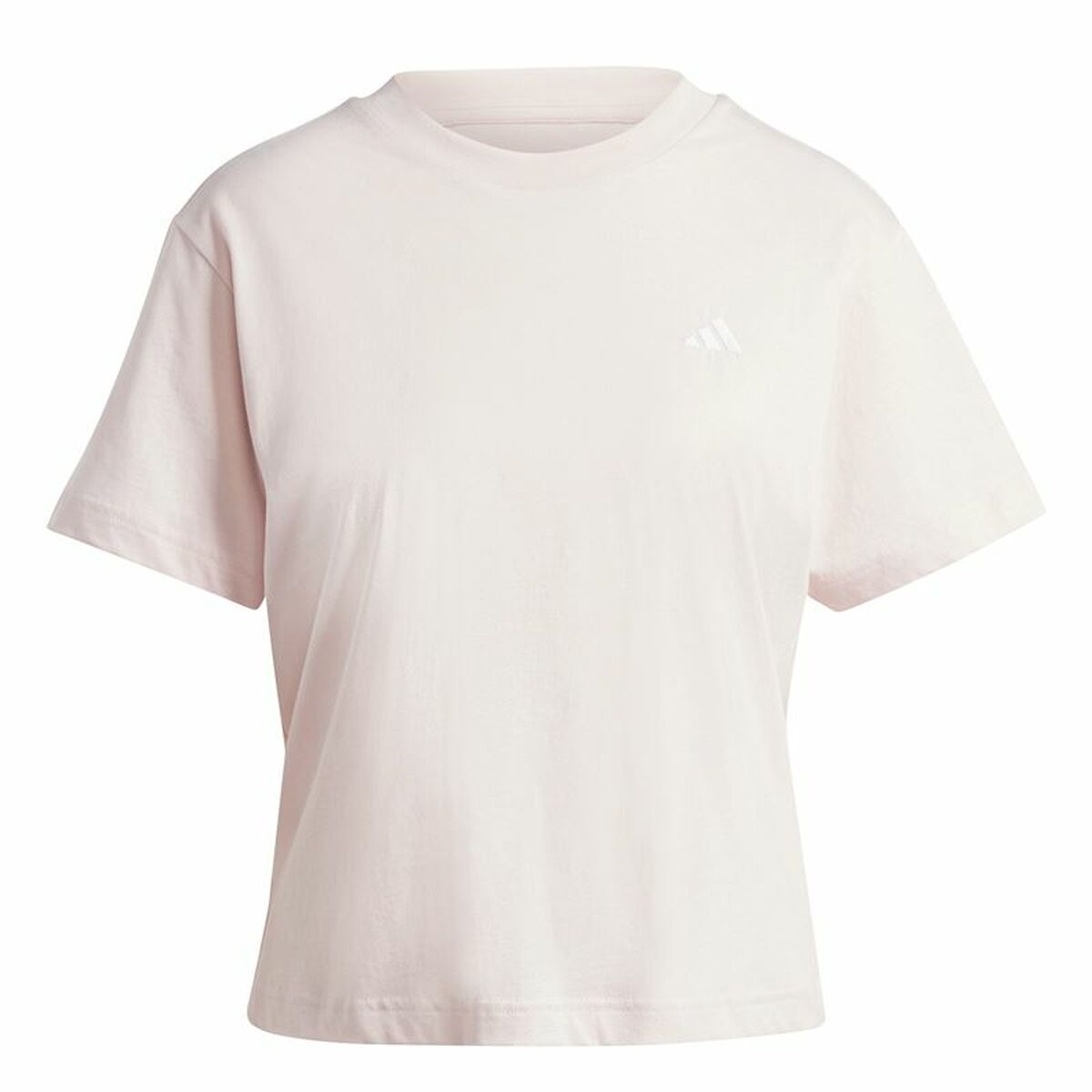 Women’s Short Sleeve T-Shirt Adidas Essentials Small Logo Beige Pink