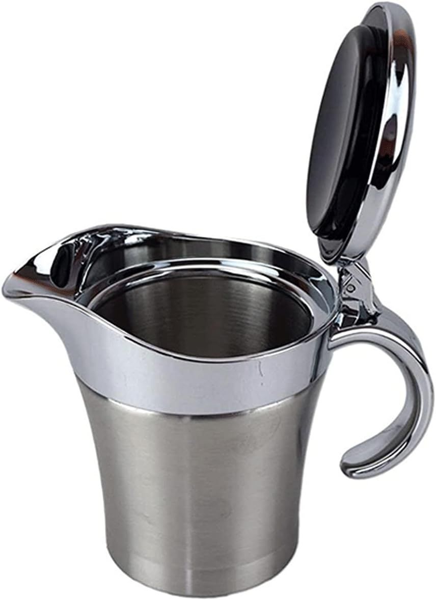 Gravy Boat Sauce Jug Stainless Steel Pot Serving Jug Thermal Double Wall Gravy Pot